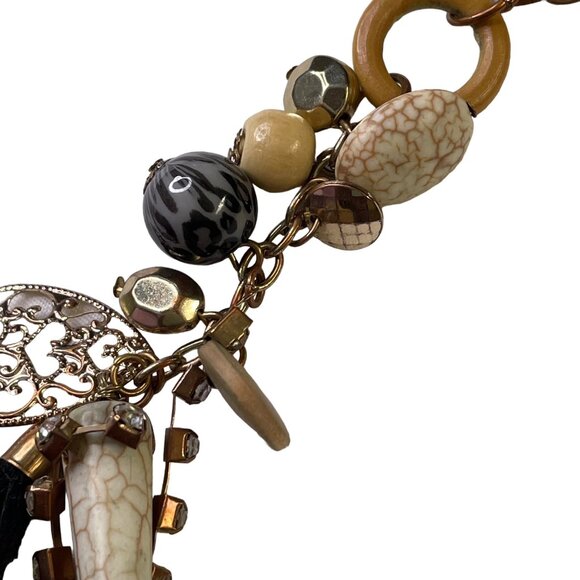 Vintage Boho Charm Necklace Beads Tassel Pendant Adjustable Length Retro u Fashi - Picture 5 of 7